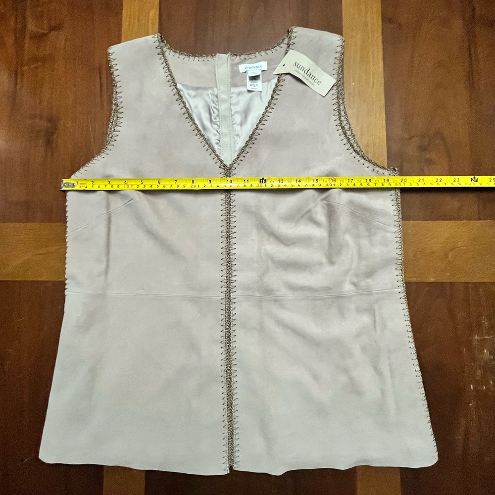 NWT Sundance Dakota Suede Leather Vest Size Large - Picture 13 of 14